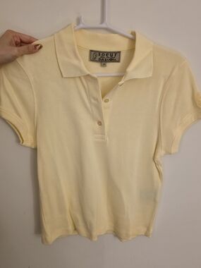 Soeur x Cafe Leandra Limited Edition Yellow Short Sleeve Button-Down Polo
